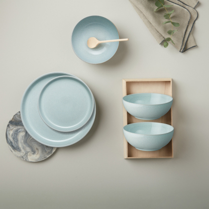 Elements Jade Light Green Coupe Small Plate Set of 4