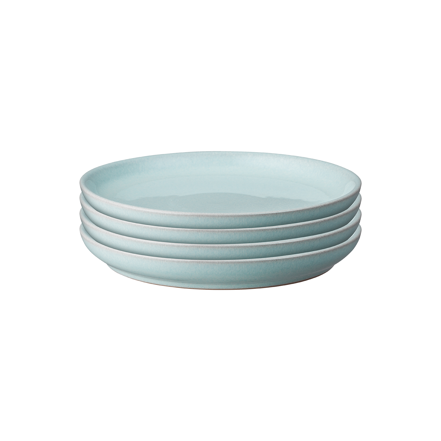 Elements Jade Light Green Coupe Medium Plates - Set Of 4 -