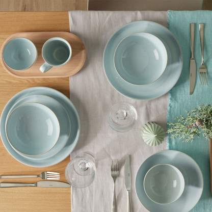 Elements Jade Light Green Coupe Dinner Plate Set of 4