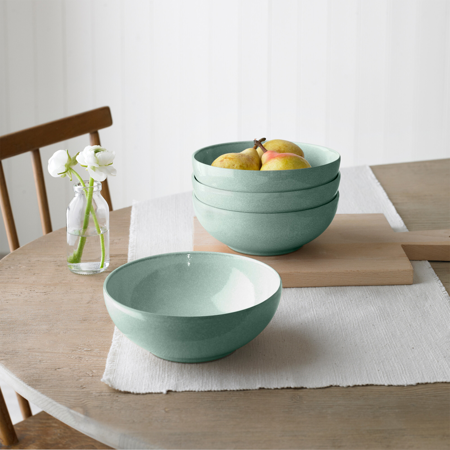 Elements Jade Light Green Coupe Cereal Bowl Set of 4