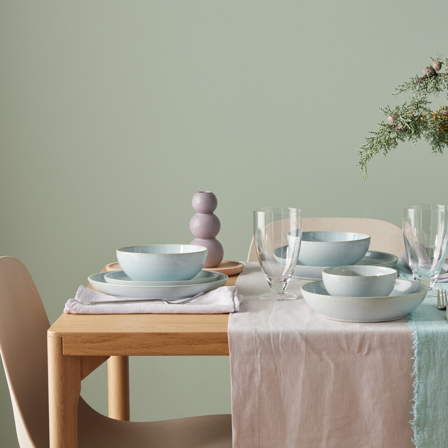 Elements Jade Light Green 12 Piece Dinner Set