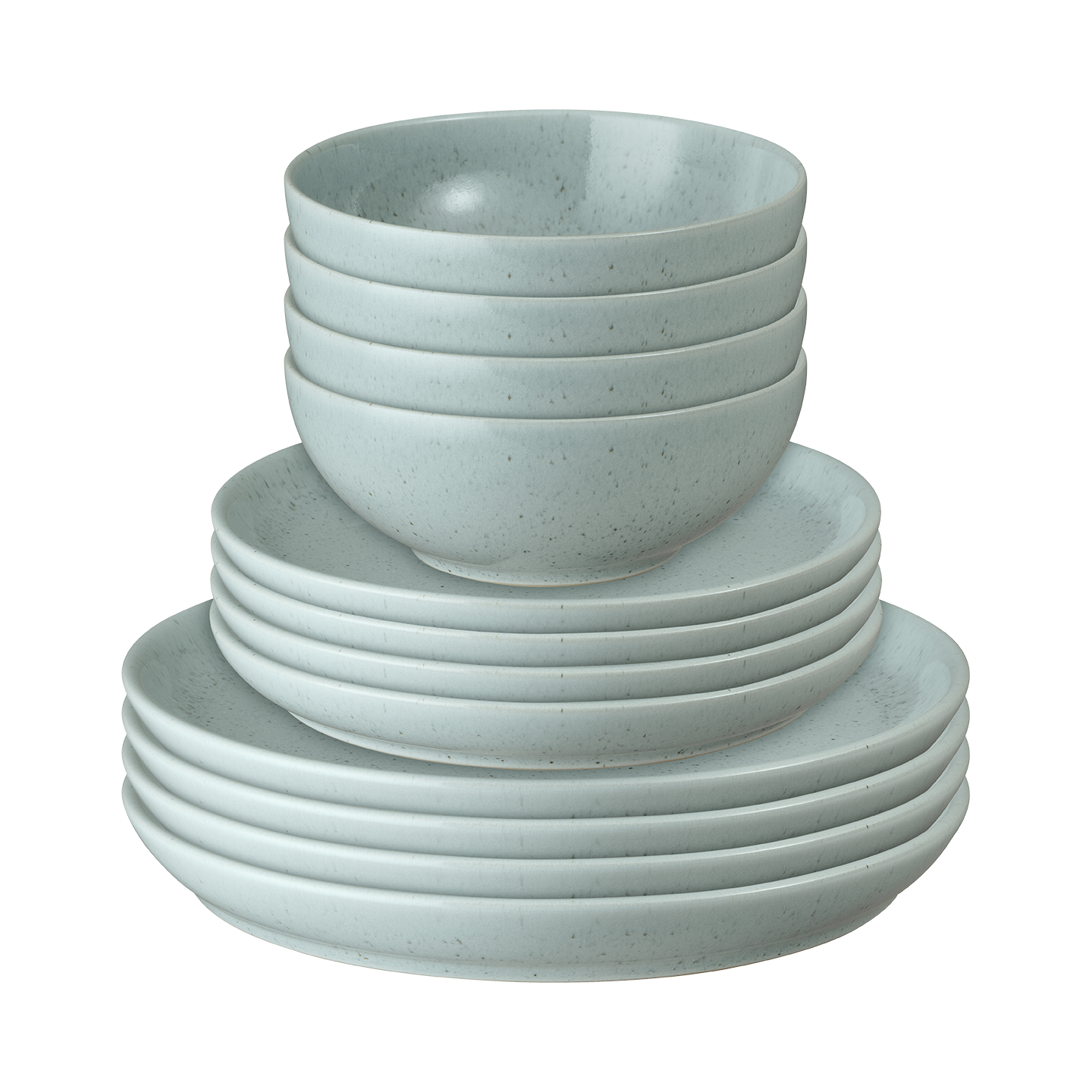 Teal Speckle 12 Piece Dinner Set -