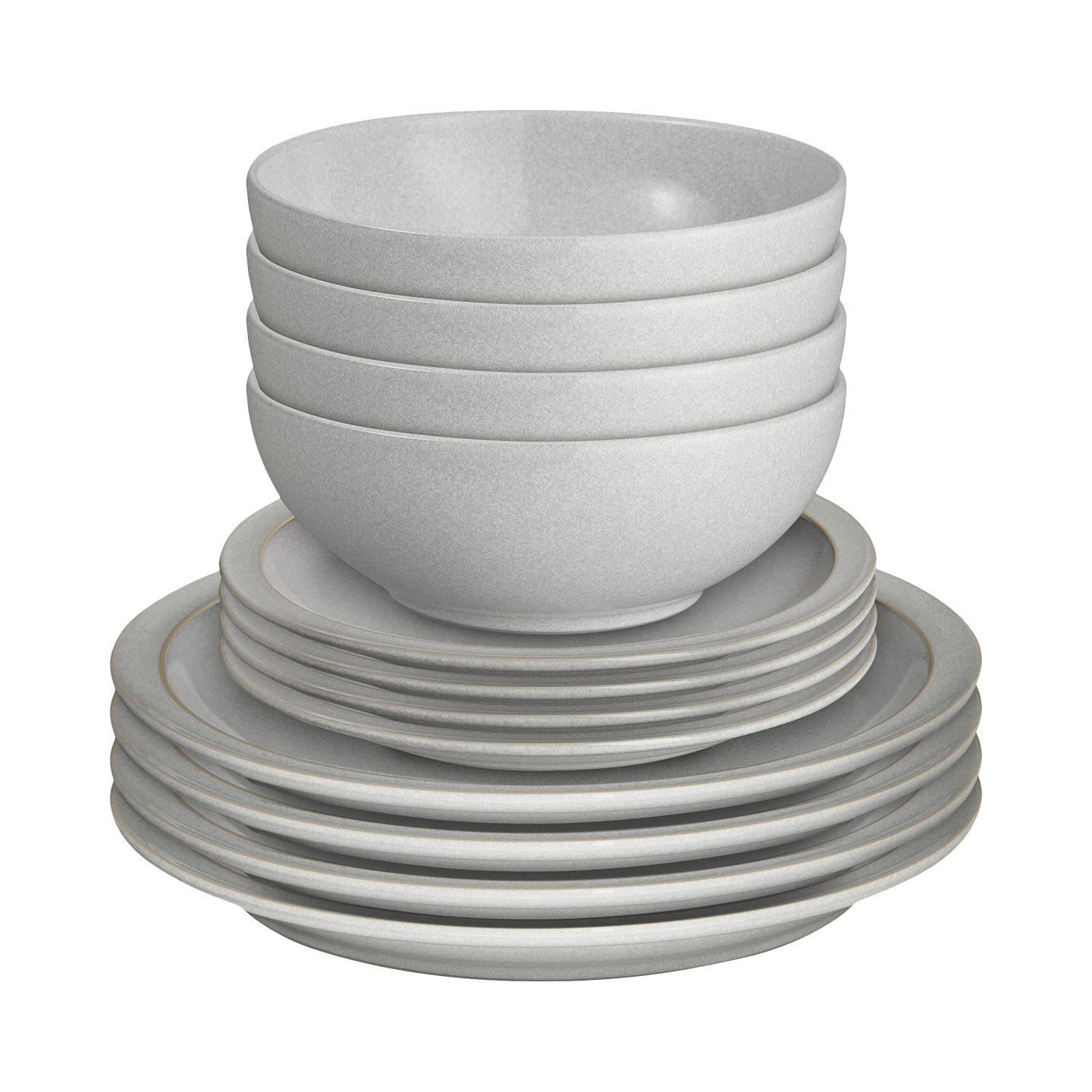 Dove Grey 12 Piece Dinner Set -