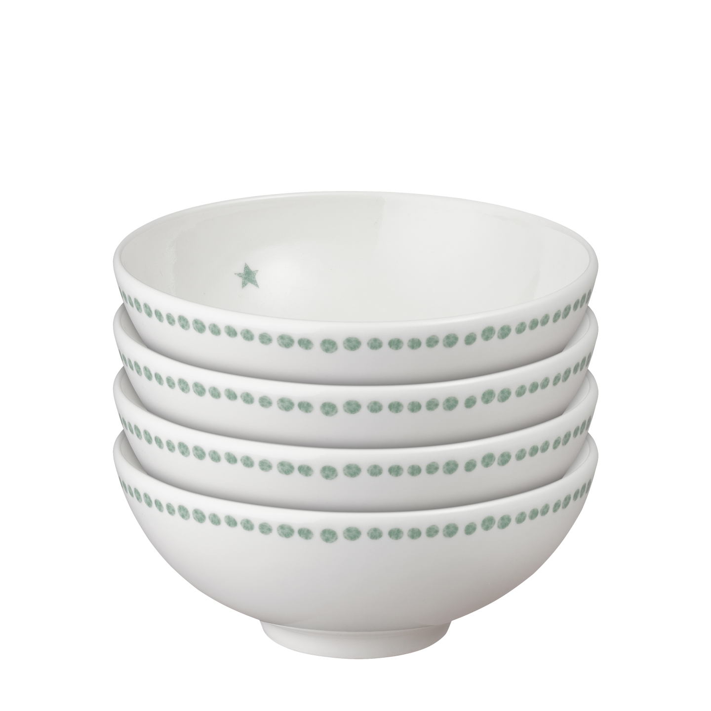 Porcelain Evergreen Set Of 4 Small Bowls