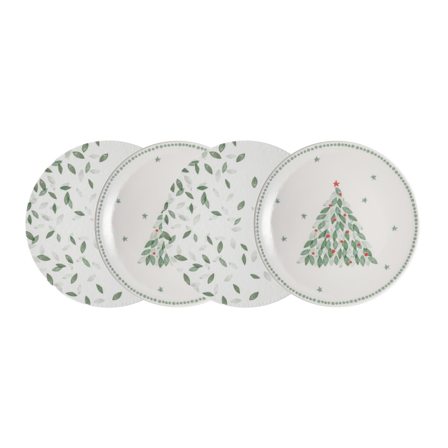 Porcelain Evergreen Greenhouse Set Of 4 Salad Plate (Usa)