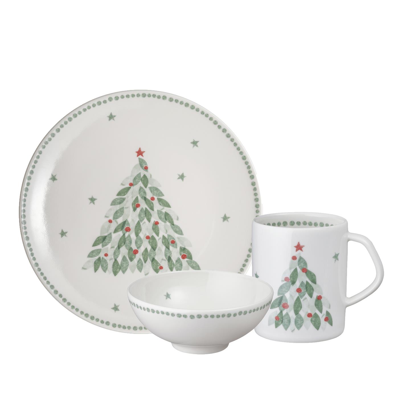 Porcelain Evergreen 3 Pc Set (Usa)