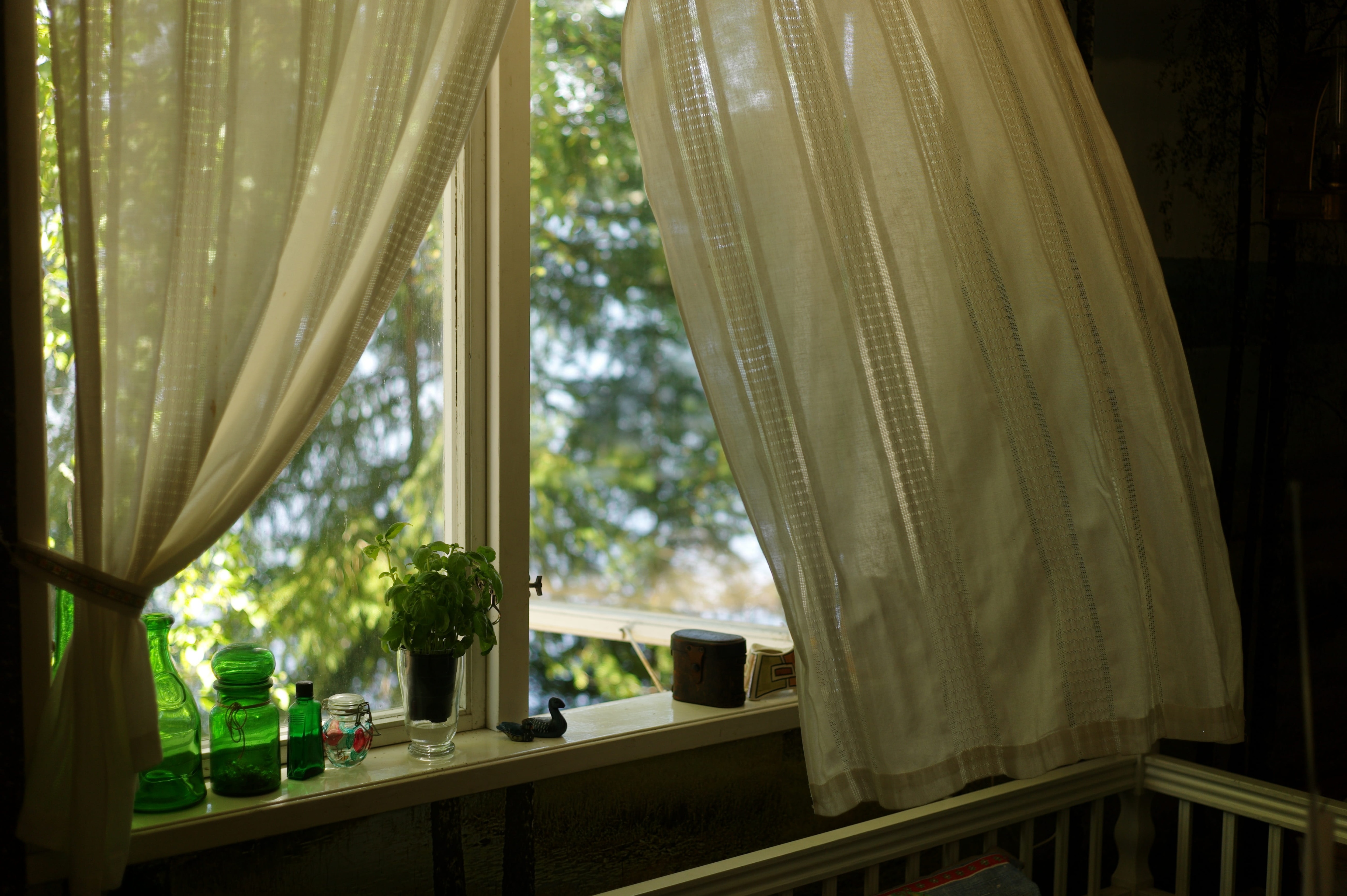 Fresh air coming through open window Fresh air coming through open window