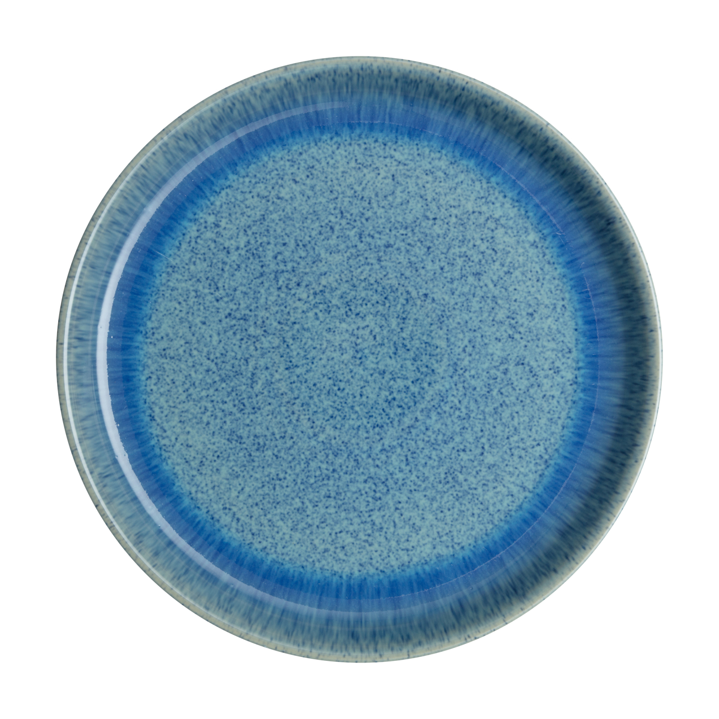 Bright Blue Speckle Coupe Dinner Plate
