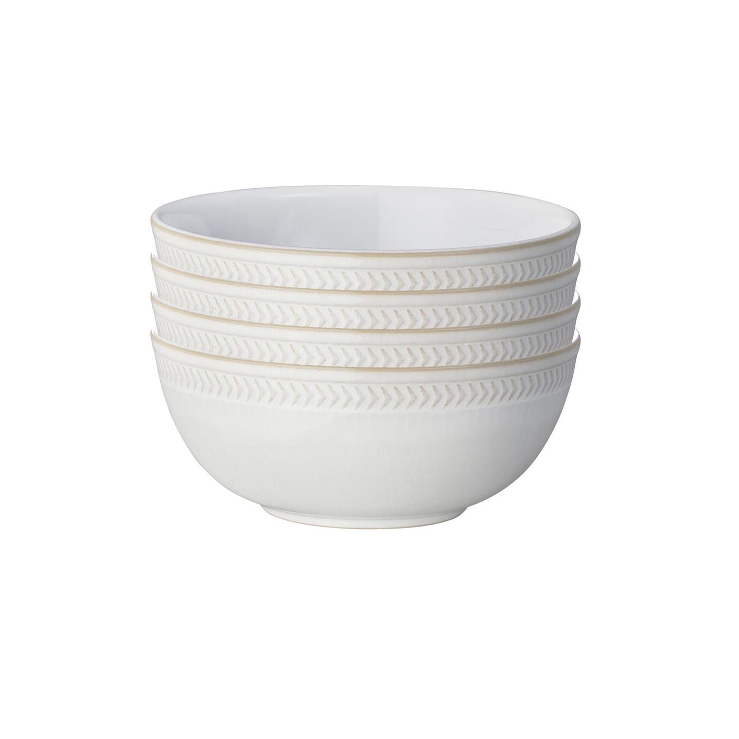 Natural Canvas 4 Pc Chevron Cereal Bowl