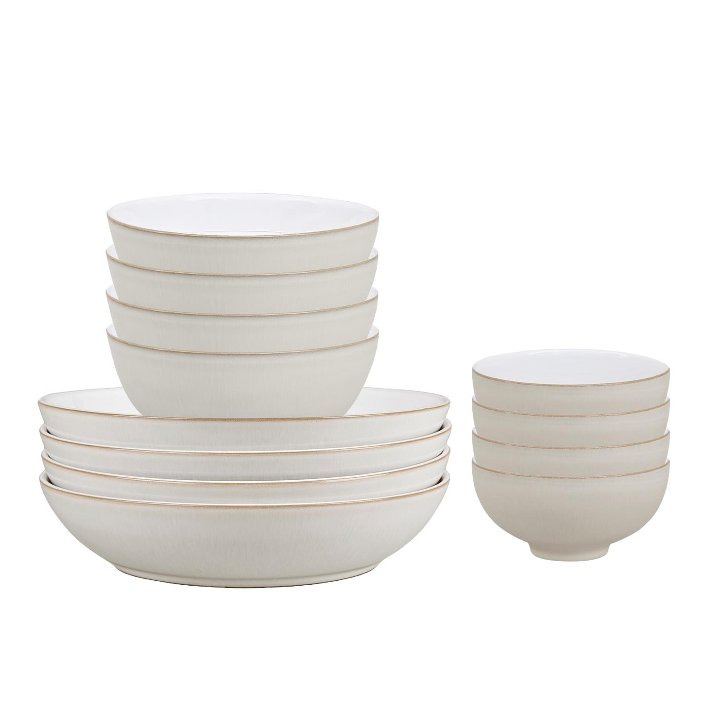 Natural Canvas 12 Piece Bowl Set - Thumbnail 2