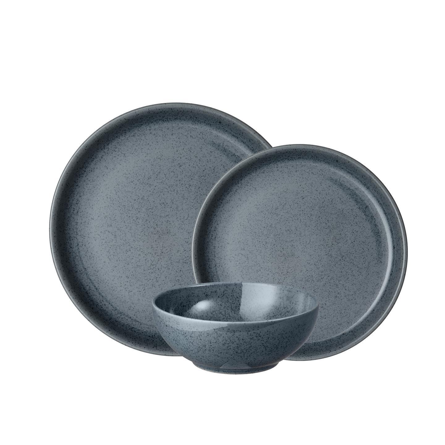 Denby Dark Grey Speckle Dinnerware Set