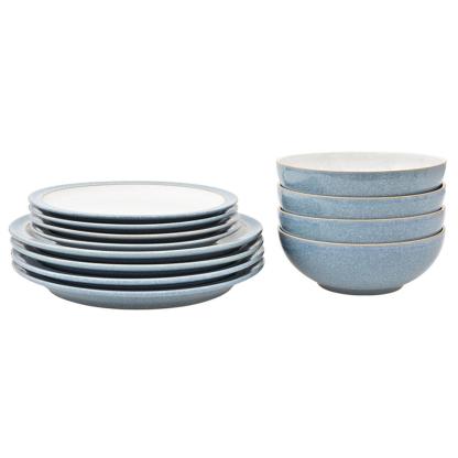 Elements Blue 12 Piece Dinnerware Set - Thumbnail 4