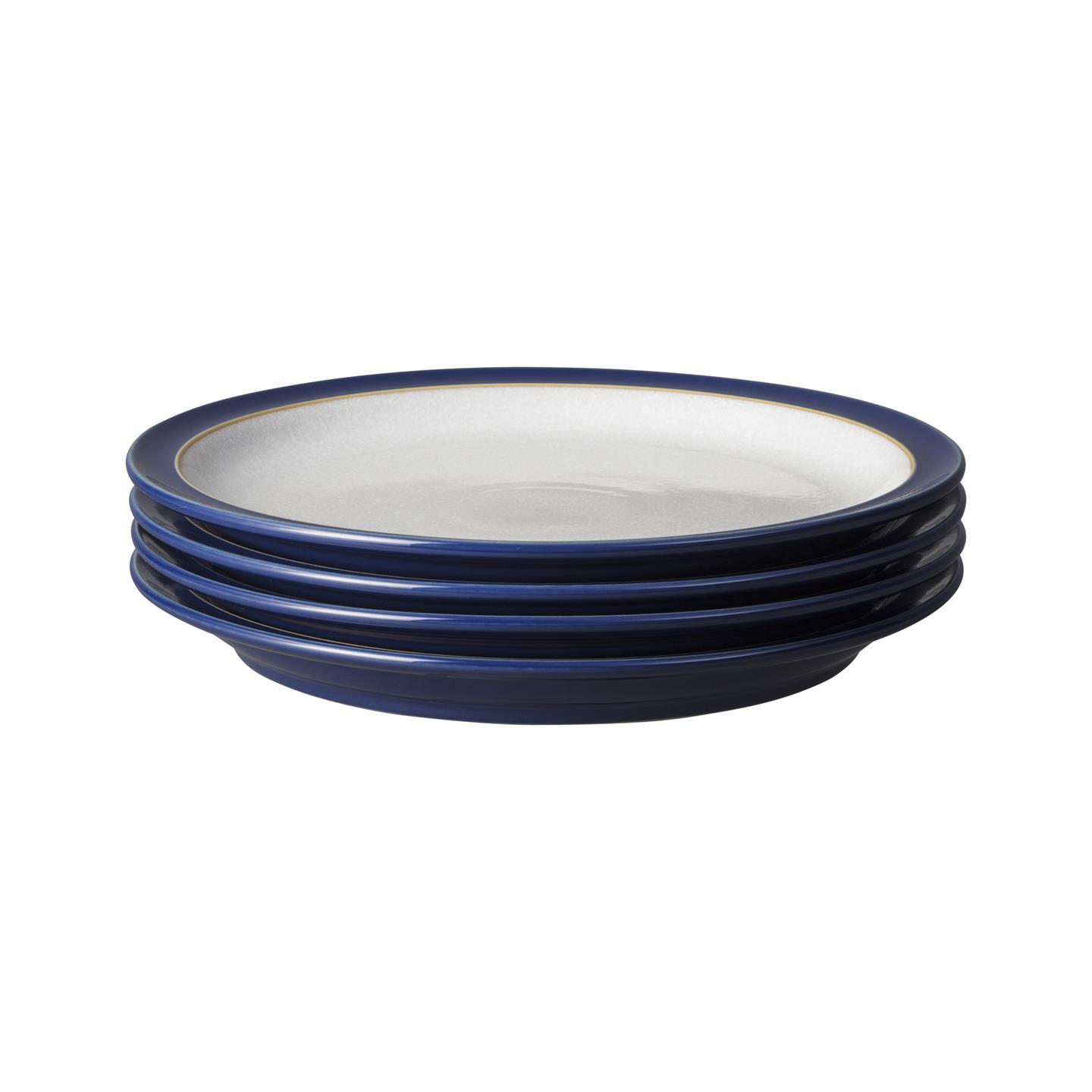 Elements Dark Blue Dinner Plates - Set Of 4