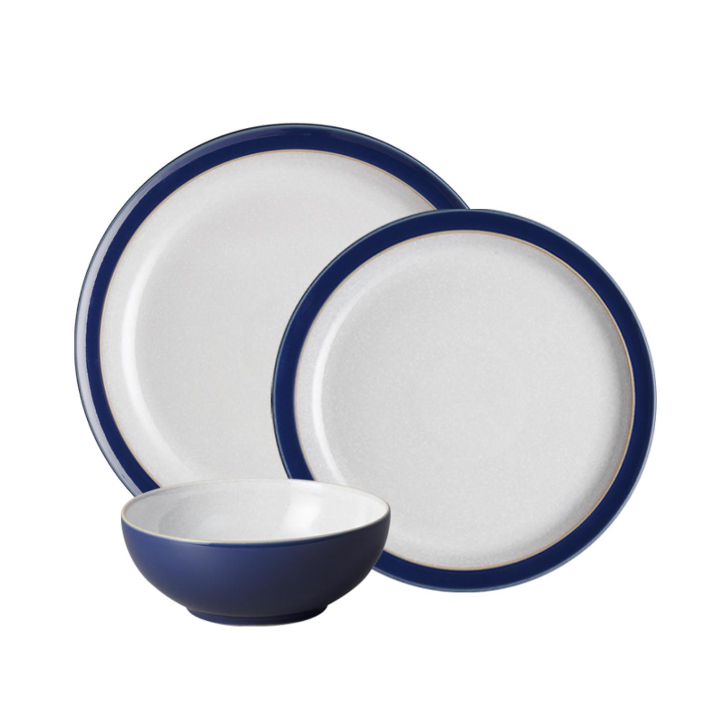Elements Dark Blue 3 Piece Dinnerware Set - Thumbnail 2