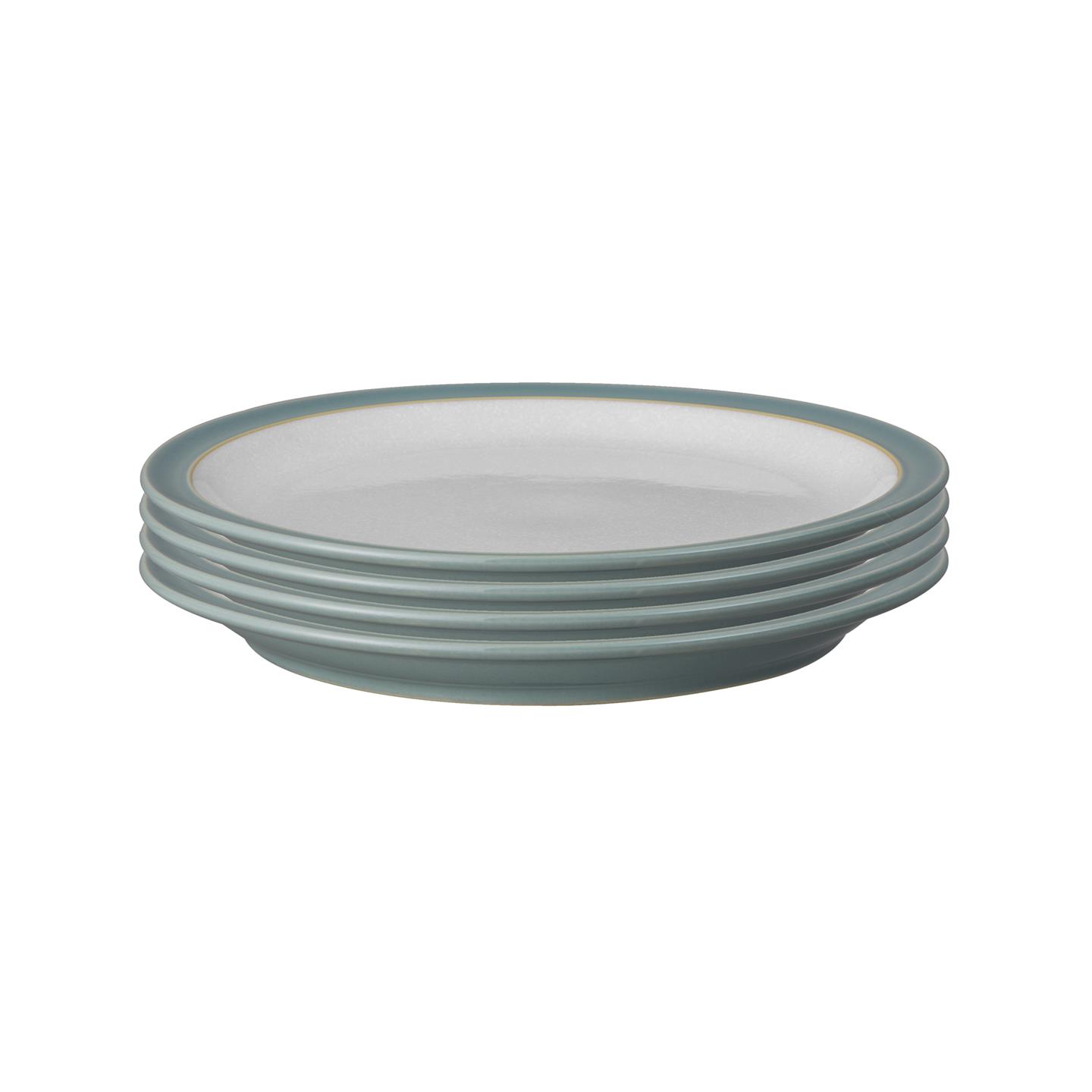 Elements Fern Green Medium Plates - Set Of 4
