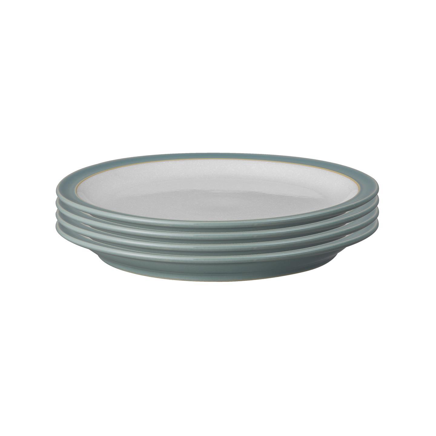 Elements Fern Green Medium Plates - Set Of 4