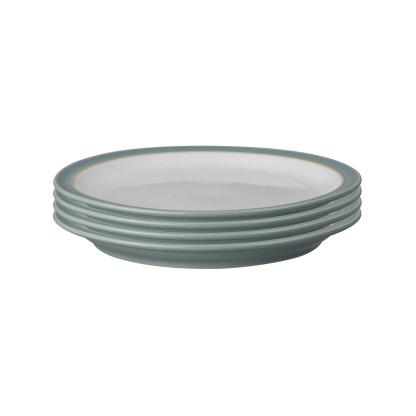 Elements Fern Green Medium Plates - Set Of 4