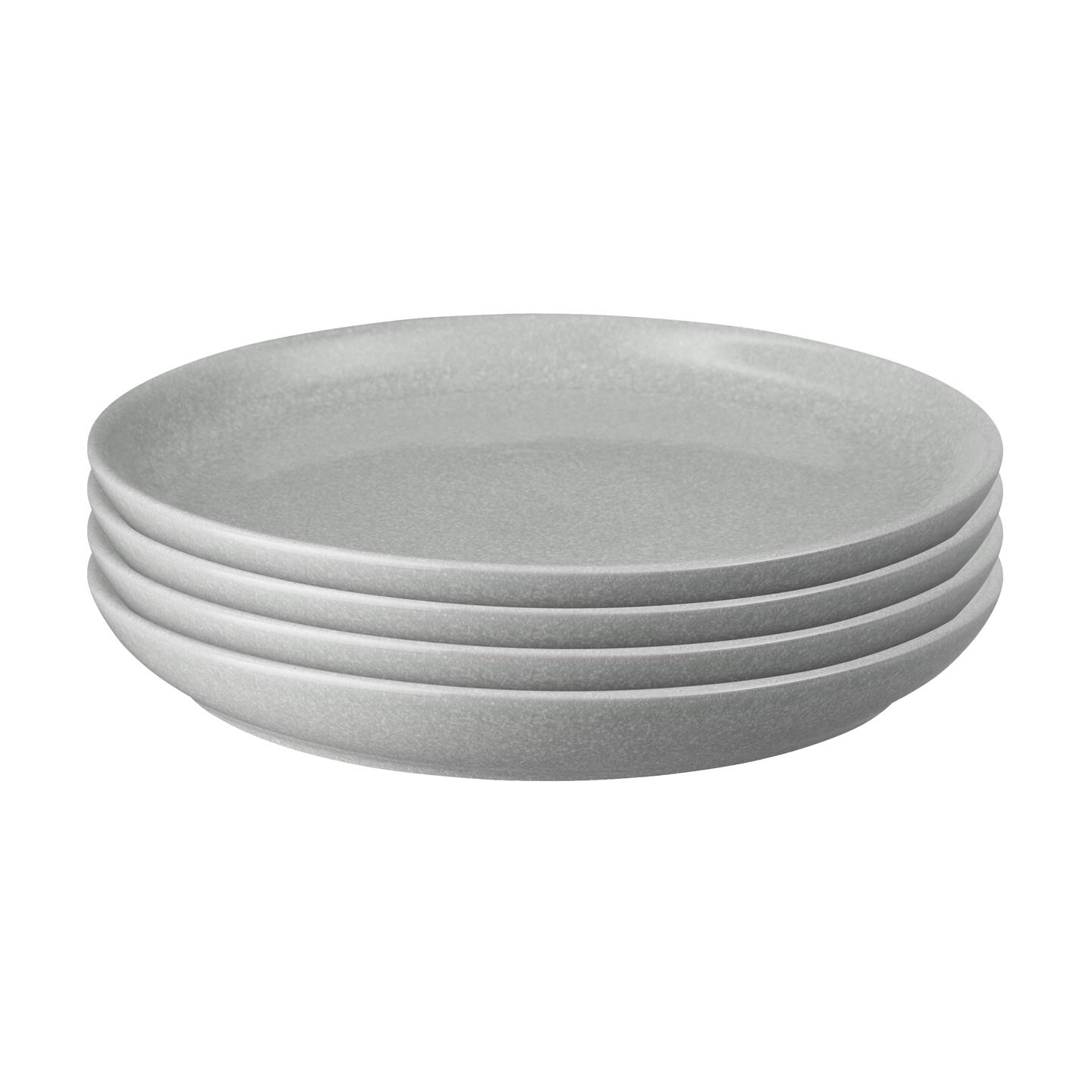Elements Light Grey Coupe Dinner Plates - Set Of 4