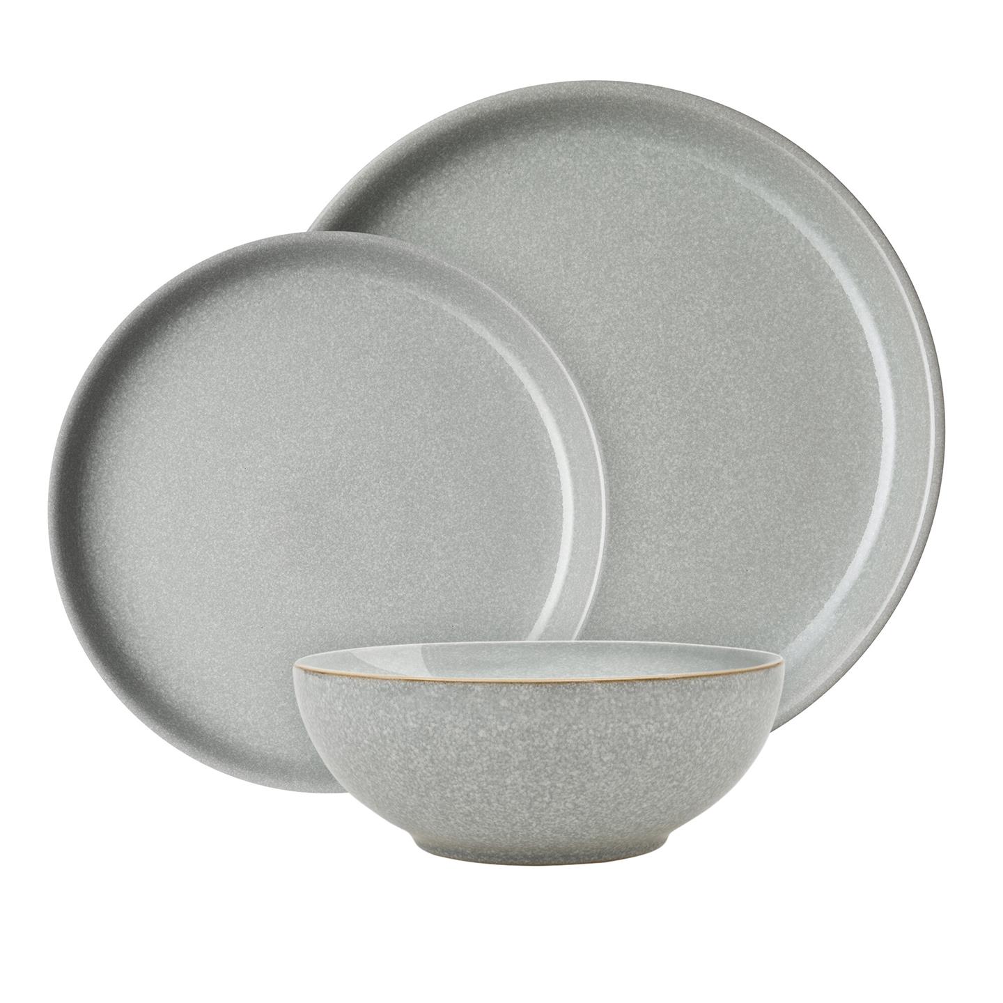 Elements Light Grey Coupe 12 Piece Dinnerware Set - Thumbnail 3
