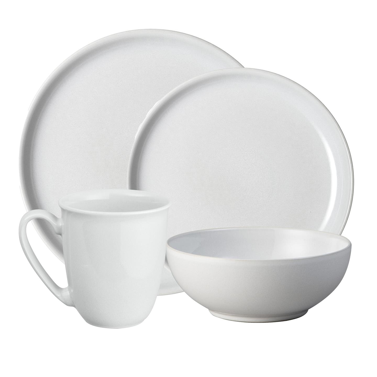 Elements Stone White 4 Piece Dinnerware Set - Thumbnail 2