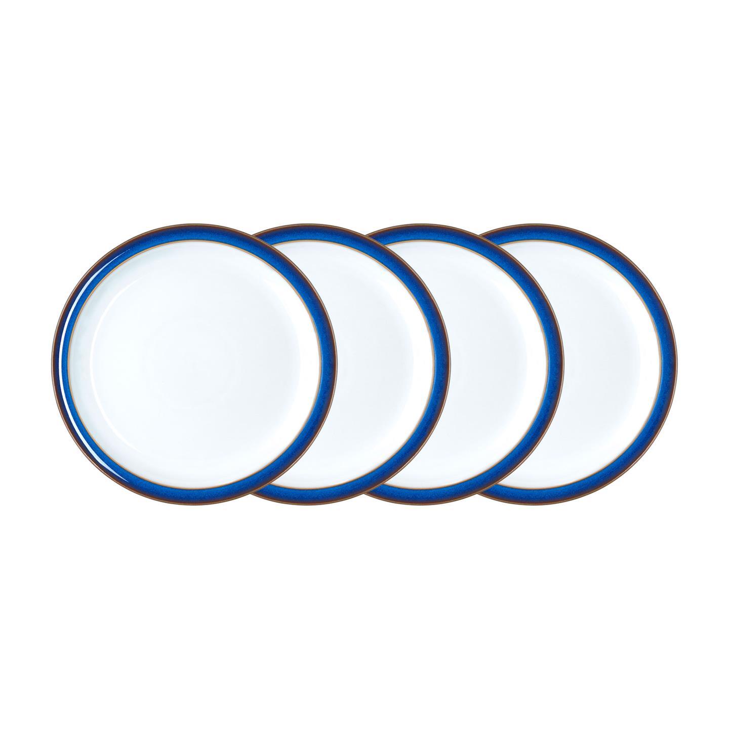 Imperial Blue Medium Plates - Set Of 4