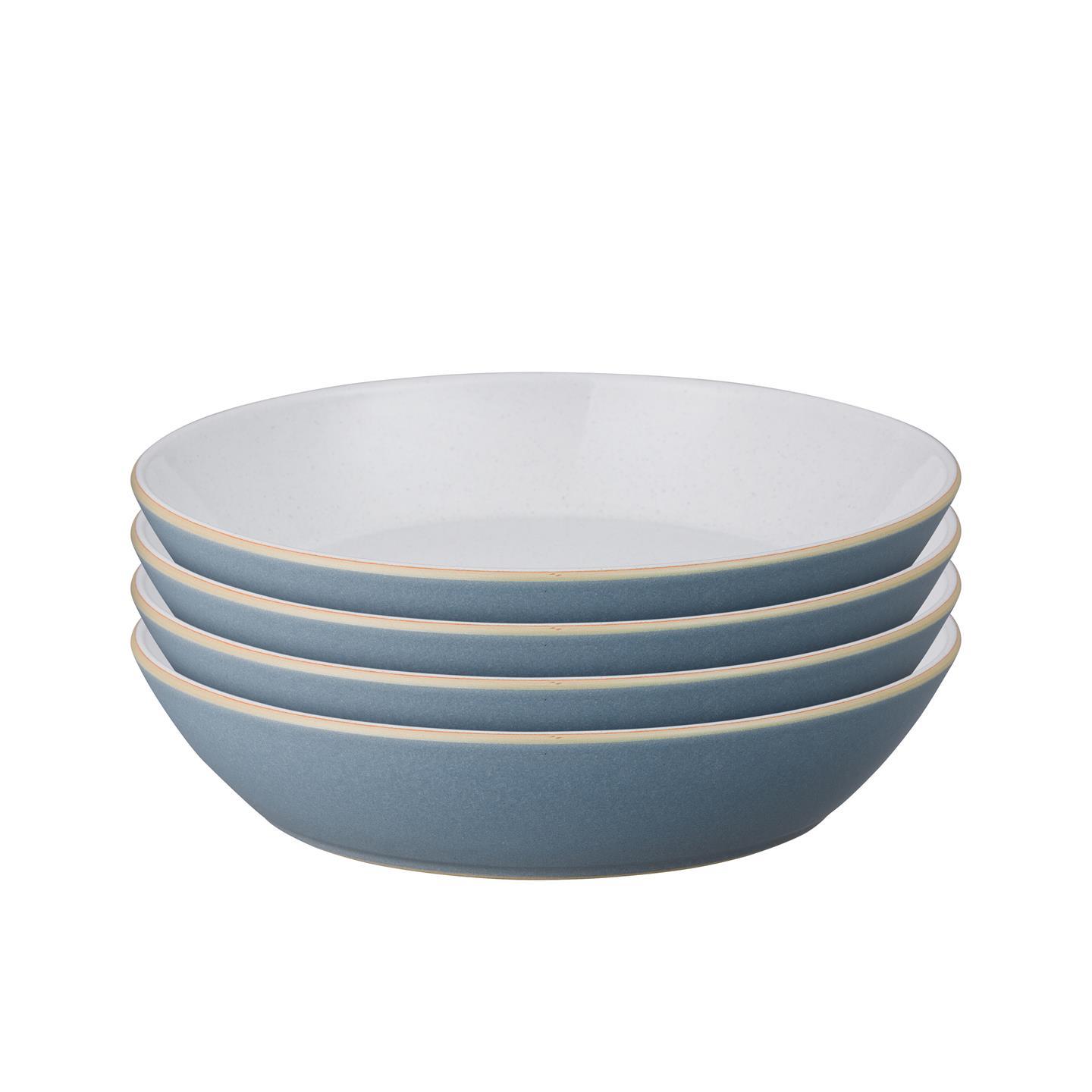Impression Blue Pasta Bowls - Set Of 4