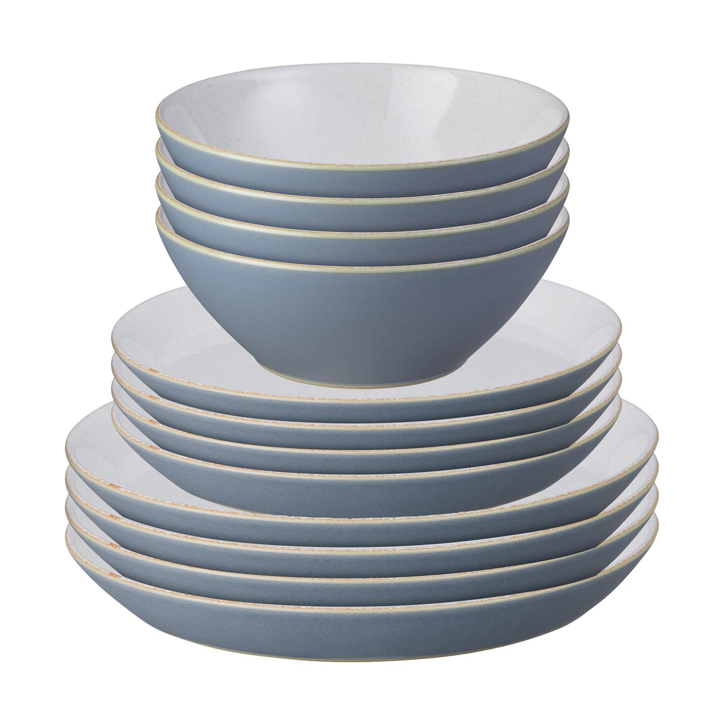 Impression Blue 12 Piece Dinnerware Set - Thumbnail 2