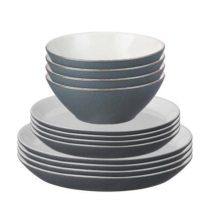 Impression Charcoal Blue 12 Piece Dinnerware Set - Thumbnail 2