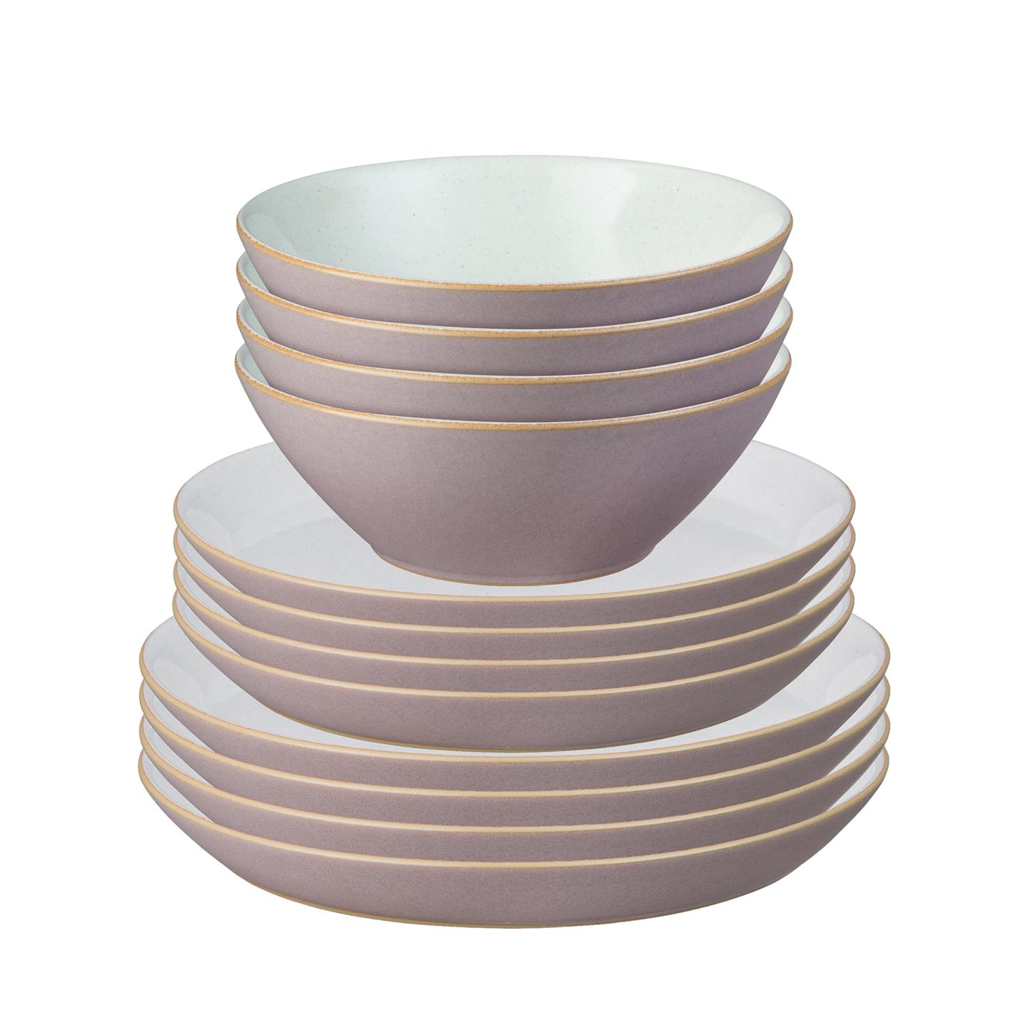 Impression Pink 12 Piece Dinnerware Set