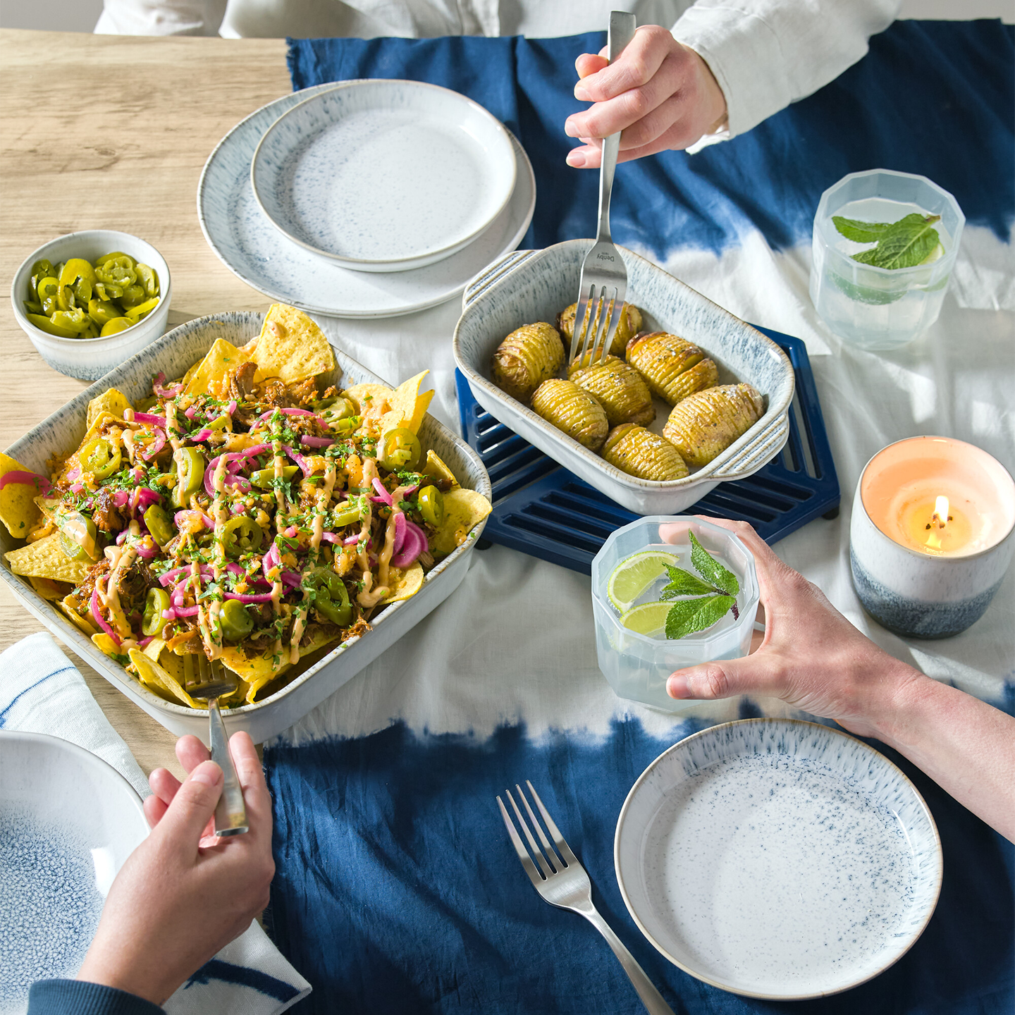 Kiln Blue Small Rectangular Oven Dish