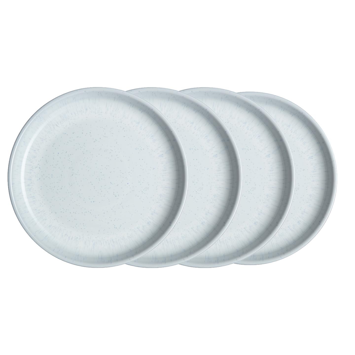White Speckle Coupe Medium Plates - Set Of 4 - Thumbnail 3