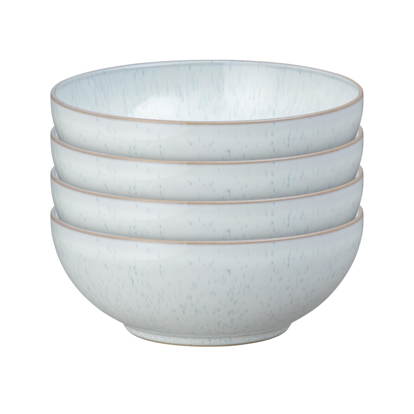 White Speckle Couple Cereal Bowls - Set Of 4 - Thumbnail 2