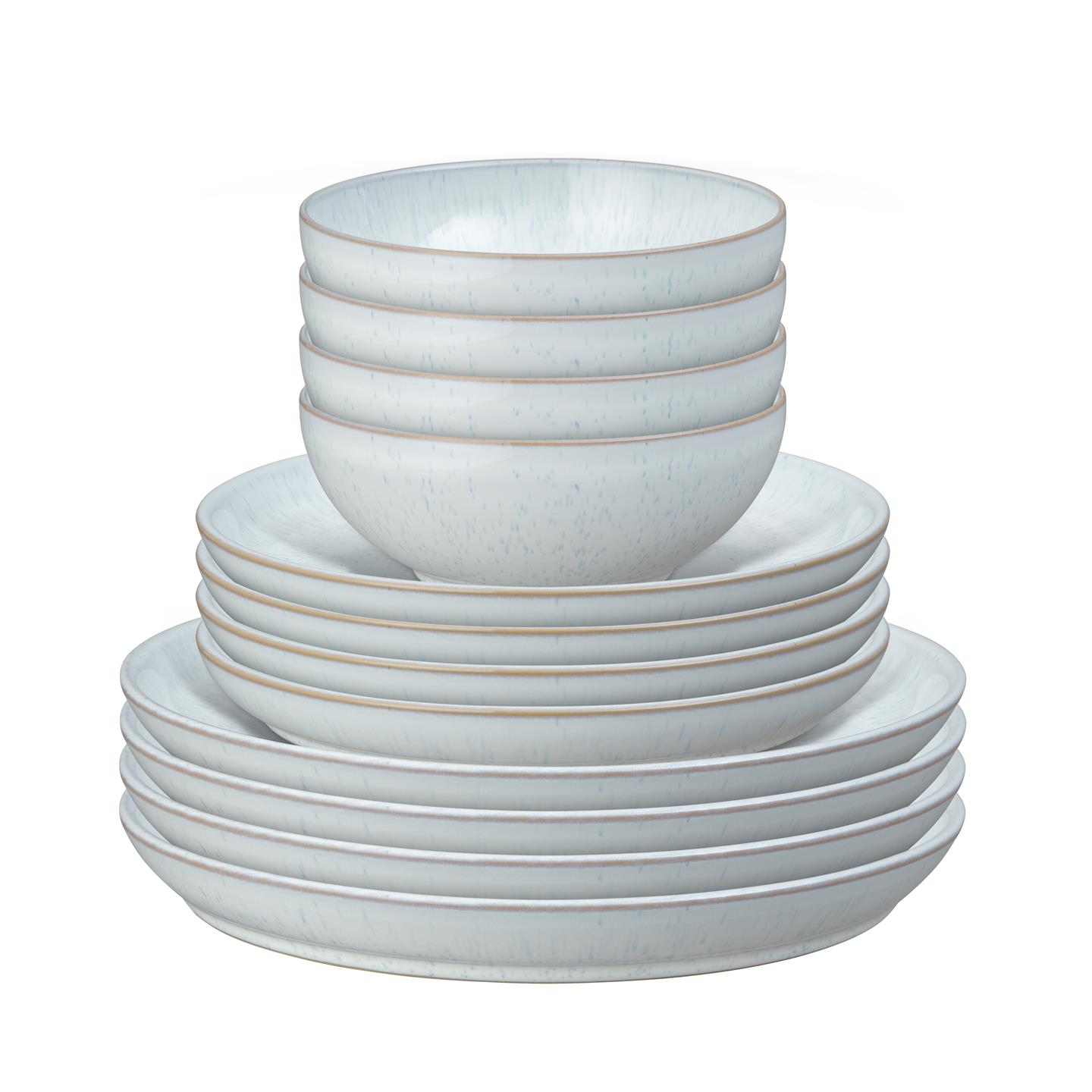 White Speckle 12 Piece Dinnerware Set