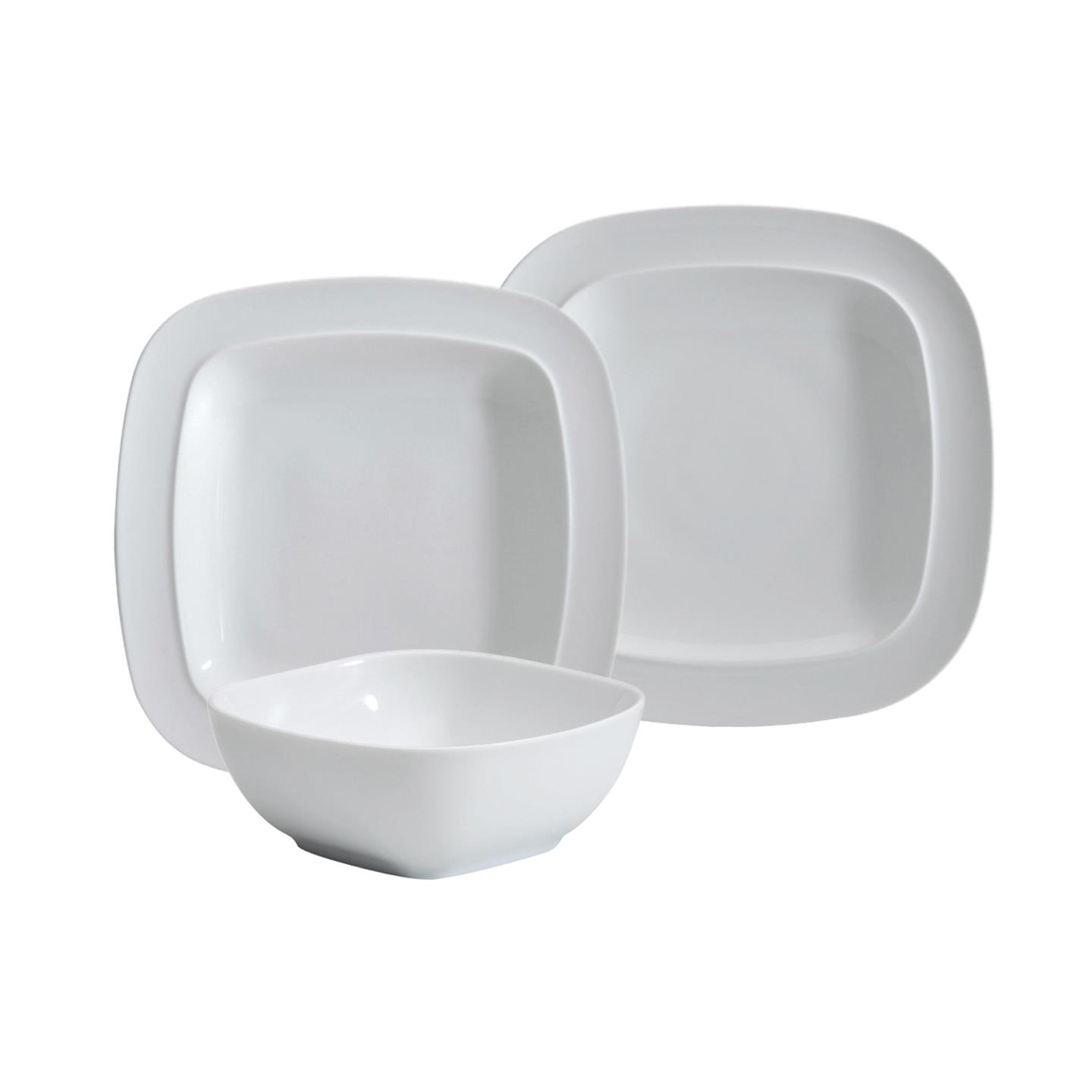White Squares 12 Piece Dinnerware Set - Thumbnail 2