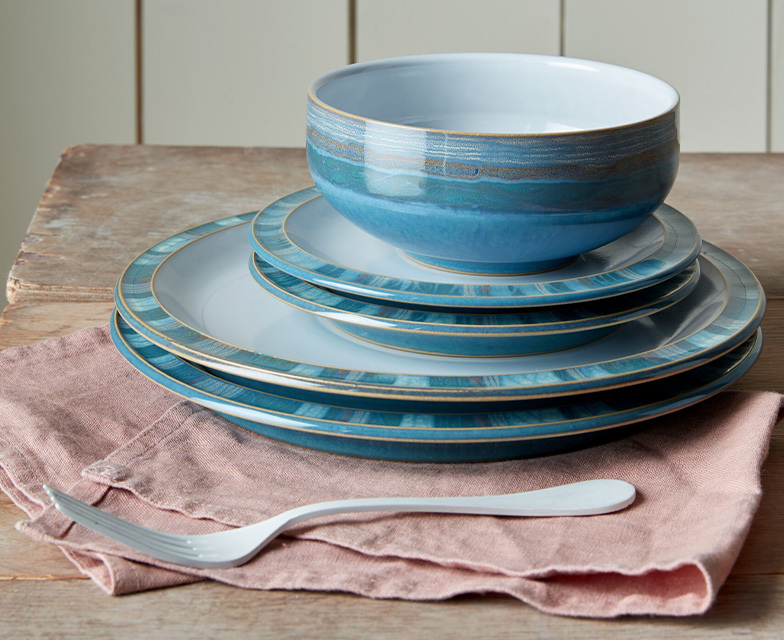Denby Azure Coast Service De Table 12 Pièces
