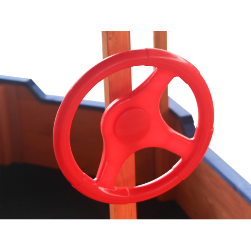 Wooden Sandbox with Storage Bench and Seat, Outdoor Toy for Kids Ages 3-8 Years Old