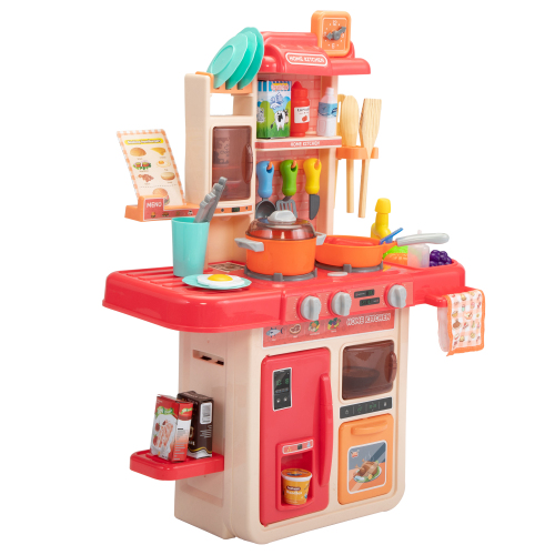 Kids Kitchen Playset Toys - Red