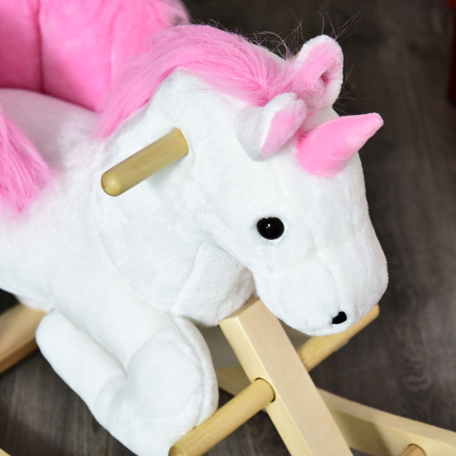 Unicorn Baby Rocking Horse Toy for Kids with Lullaby Song, Plush Ride on Horse with Heavy-Duty Support System