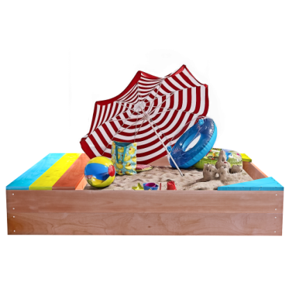 Children's Wooden Sandbox, Sandpit ,Kids Wood Playset Outdoor Backyard
