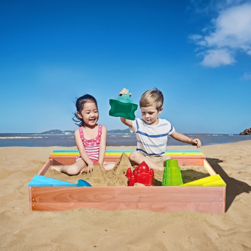 Children's Wooden Sandbox, Sandpit ,Kids Wood Playset Outdoor Backyard