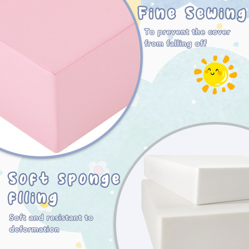 7-Piece Soft Foam Climbing Blocks for Toddlers,Soft Climb& Crawl Playset Indoor, Soft Play Equipment Climb and Crawl Playground for Kids