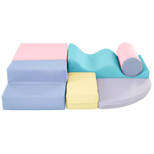 7-Piece Soft Foam Climbing Blocks for Toddlers,Soft Climb& Crawl Playset Indoor, Soft Play Equipment Climb and Crawl Playground for Kids