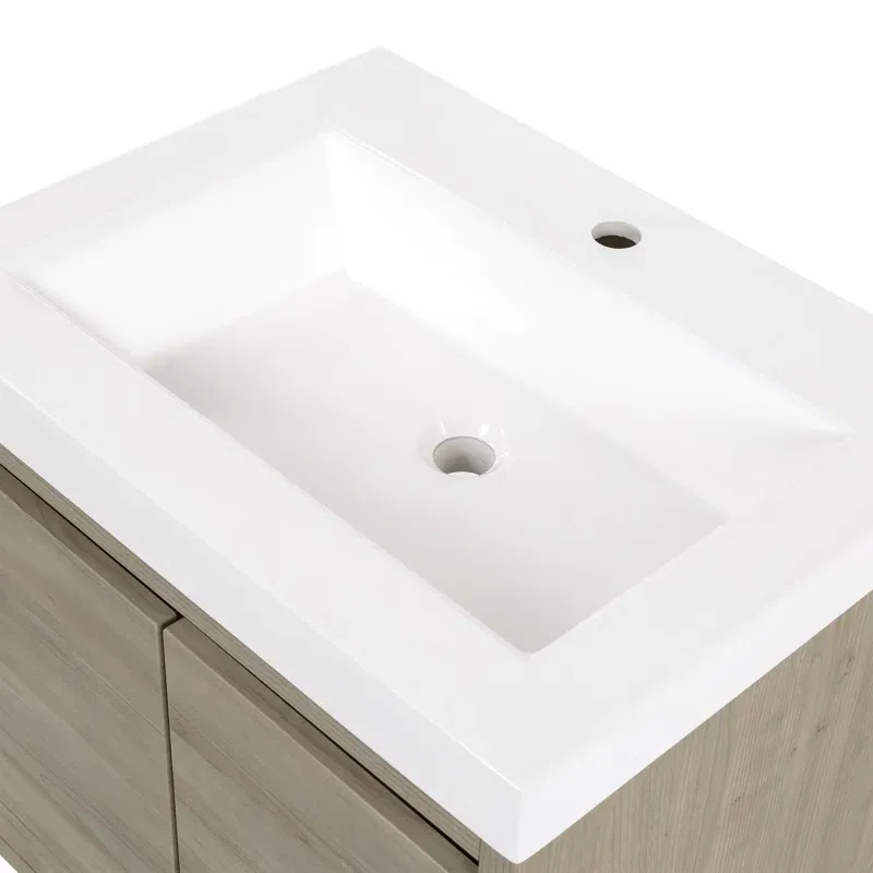 24.5" Wall-Mounted Single Bathroom Vanity Set
