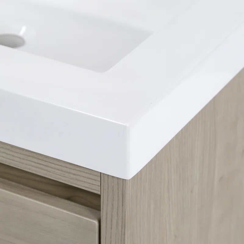 24.5" Wall-Mounted Single Bathroom Vanity Set