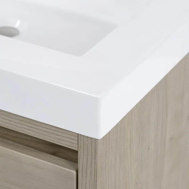 24.5" Wall-Mounted Single Bathroom Vanity Set