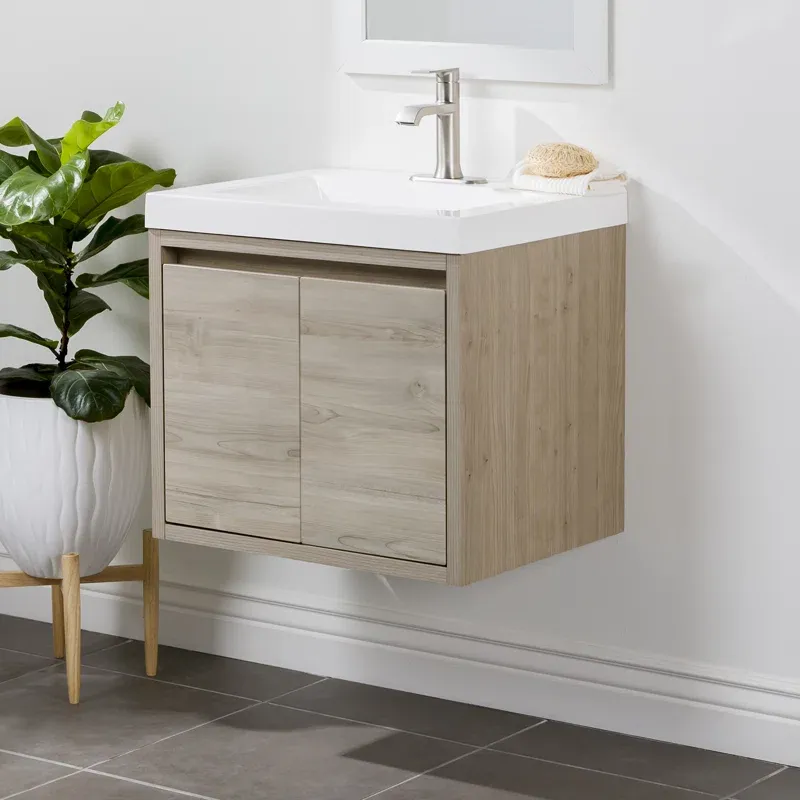 24.5" Wall-Mounted Single Bathroom Vanity Set