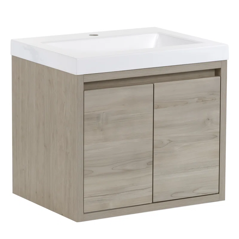 24.5" Wall-Mounted Single Bathroom Vanity Set