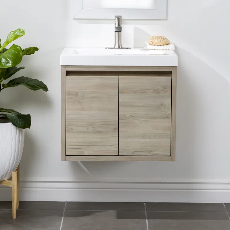 24.5" Wall-Mounted Single Bathroom Vanity Set