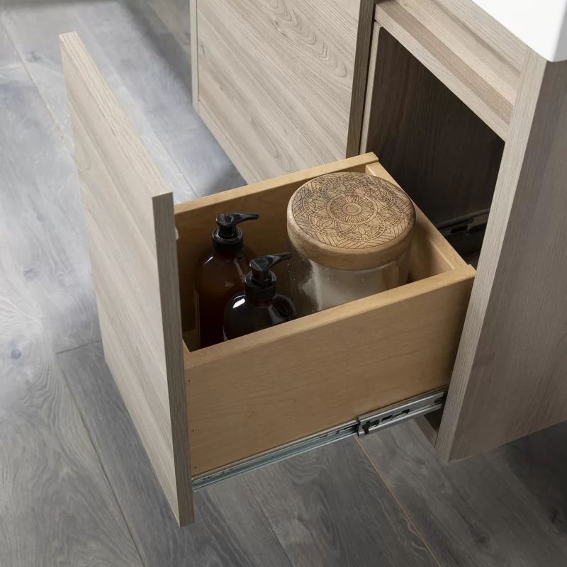 30.5" Wall-Mounted Single Bathroom Vanity With Cultured Marble Top