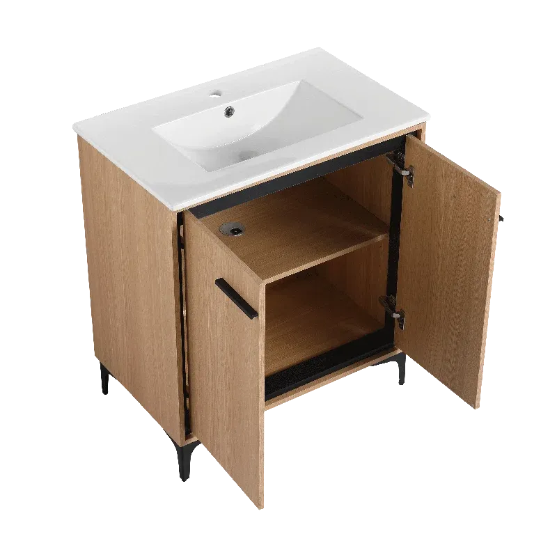 30 Inch Bathroom Vanity Base with Basin